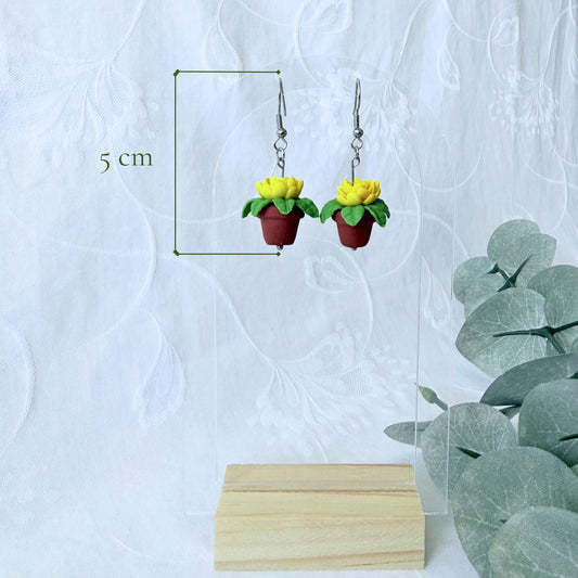 Mary Earrings — Flower Pot