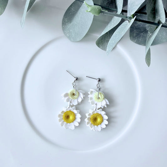 Chamomile Earrings — Petal Drop