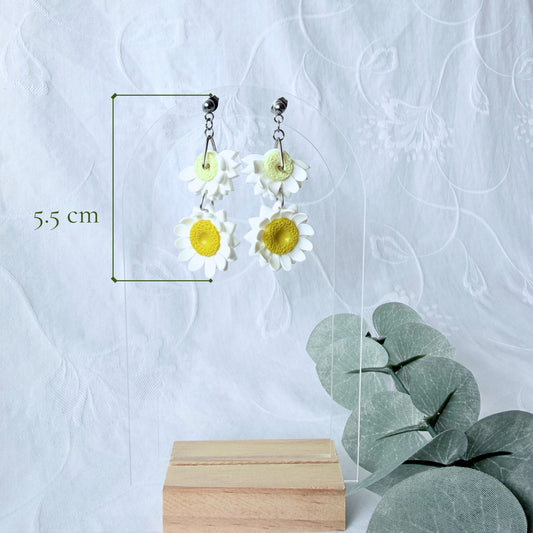 Chamomile Earrings — Petal Drop