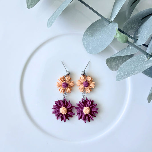 Daisy Earrings — Double Bloom
